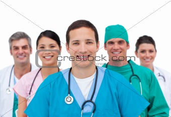 Smiling medical team