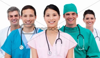 Multi-etnic medical team 