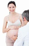 Pregnant woman examining by gynecologist