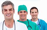 Portrait of a men's medical team