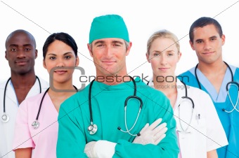 Portrait of multi-ethnic medical team