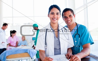Portrait of a medical team at work