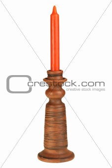 Only no-fire candle in candlestick