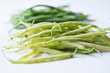 shot of Haricot vert organic green beans