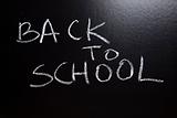 Back to school - inscription on blackboard