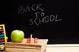 Back to school - inscription on blackboard