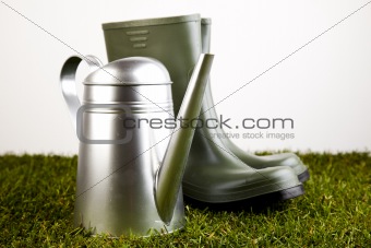 Garden boots with tool