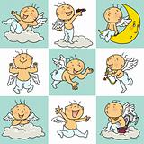 9 angel in action icons