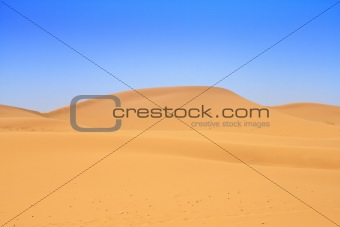 sand dunes and beautiful cloudless sky