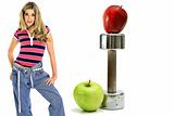 shot of weight loss workout apples