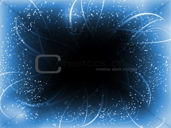 Infinite Perspective Blue Stars Background.