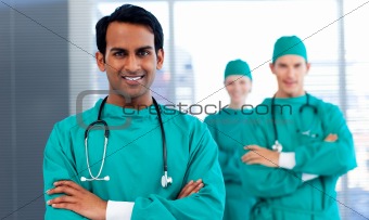 A group of surgeons showing diversity 