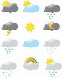 Glossy weather icons