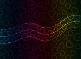 Abstract Vector Heart Background - Transparent Lights