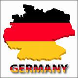 Germany territory with flag texture.