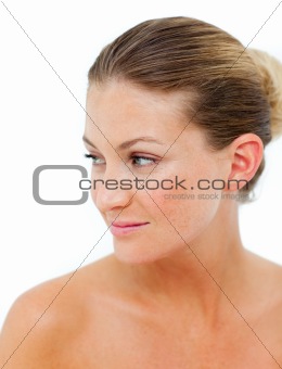 Positive woman after having a spa treatment