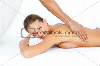 Beautiful woman getting a spa treatment 