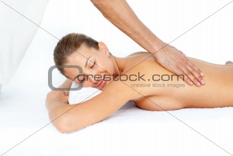 Young woman in a spa center