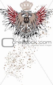 Classic Eagle With Scroll Background
