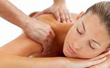 Beautiful woman enjoying a massage