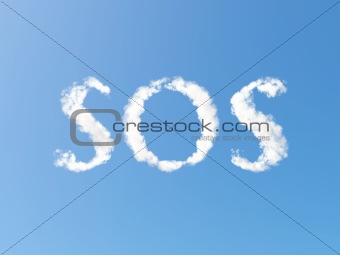 SOS sign from Clouds