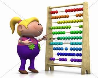 girl with abacus