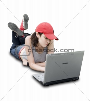 Teenager/Student With Laptop