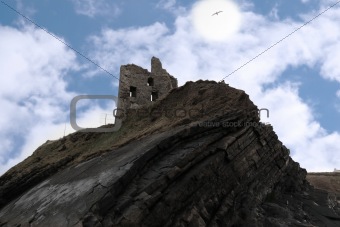 castle ruin on a high cliff