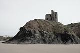 old castle ruin on a high rocky cliff