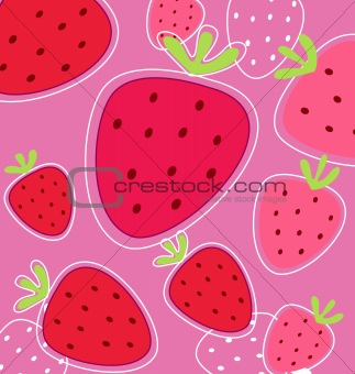 Vector abstract pink fruity strawberry background