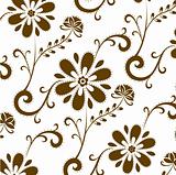 brown flower patterns