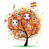 Football tree design, Spanish flag