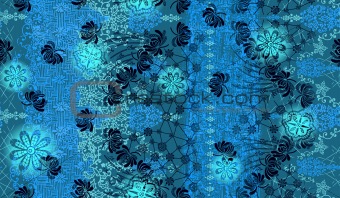 Blue flower pattern