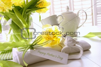 Gift card for mother's day with flowers