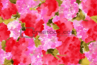 watercolor of pink flower