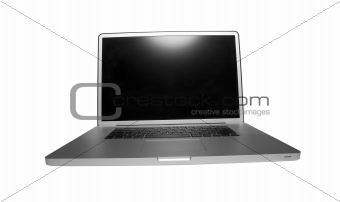Modern computer laptop isolated on white with clipping path