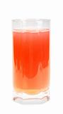 Single glass with orange fruit-juice