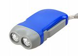 Single blue-gray hand flashlight