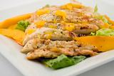 Grilled Chicken Salad with sliced Mango