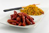 Chinese Food - Boneless spare ribs with Pork fried rice