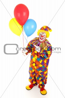Cheerful Clown and Balloons 
