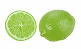 Full and cross section of green lime