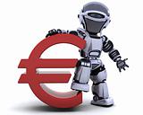 robot with euro symbol