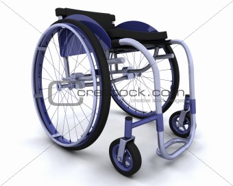 wheelchair isolated on white