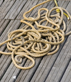 Ropes on deck