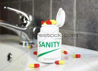 Sanity pills in a bottle