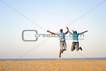 Seaside jumping