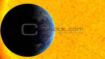 Earth and sun