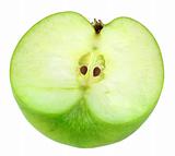 Single cross of green apple