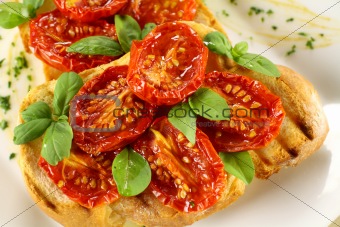Baked Tomato Bruschetta